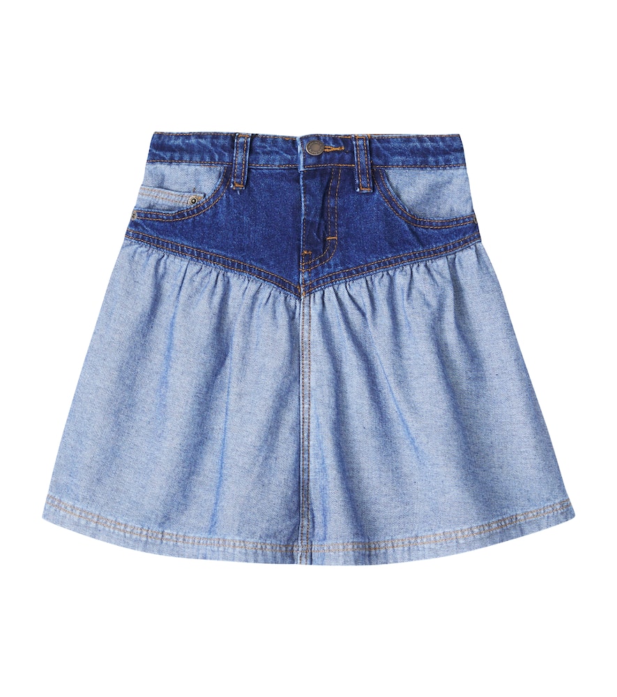 Becca paneled denim skirt