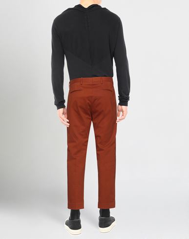 Man Pants Rust Size 36 Cotton, Elastane