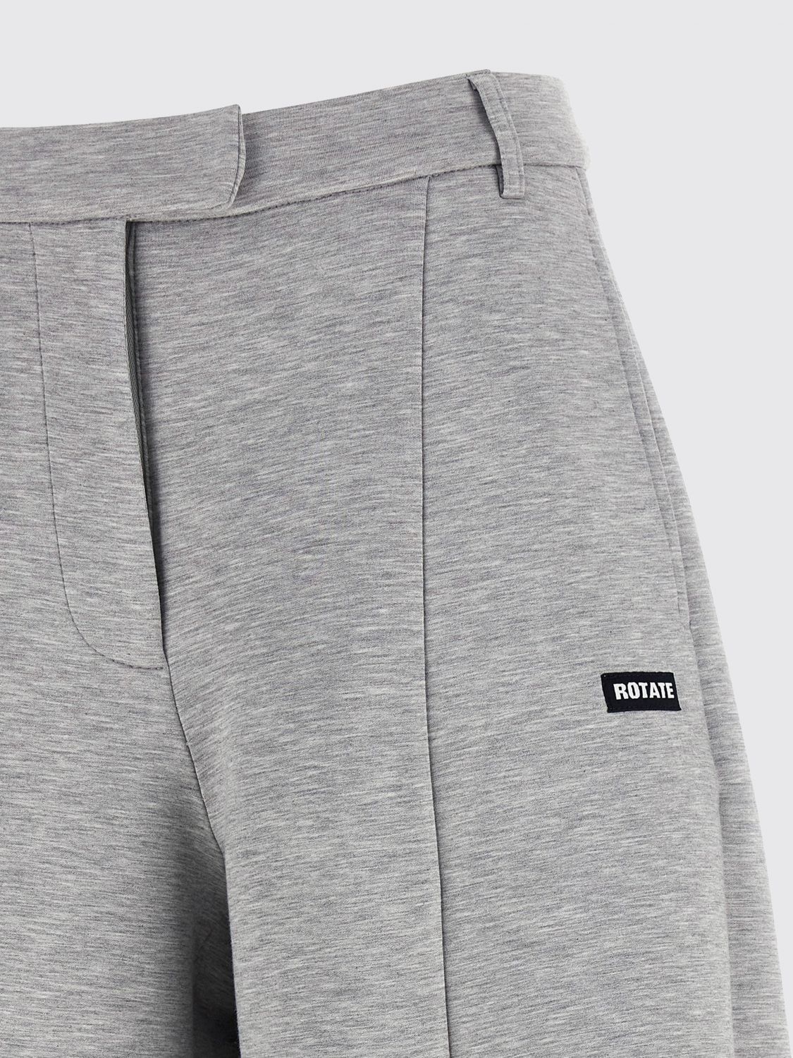 Baggy Wide-Leg Trousers in Viscose Blend with Off-Centre Closure