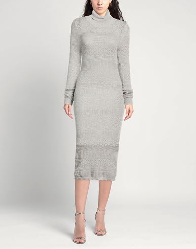 Woman Midi dress Light grey Size 3 Viscose, Polyester