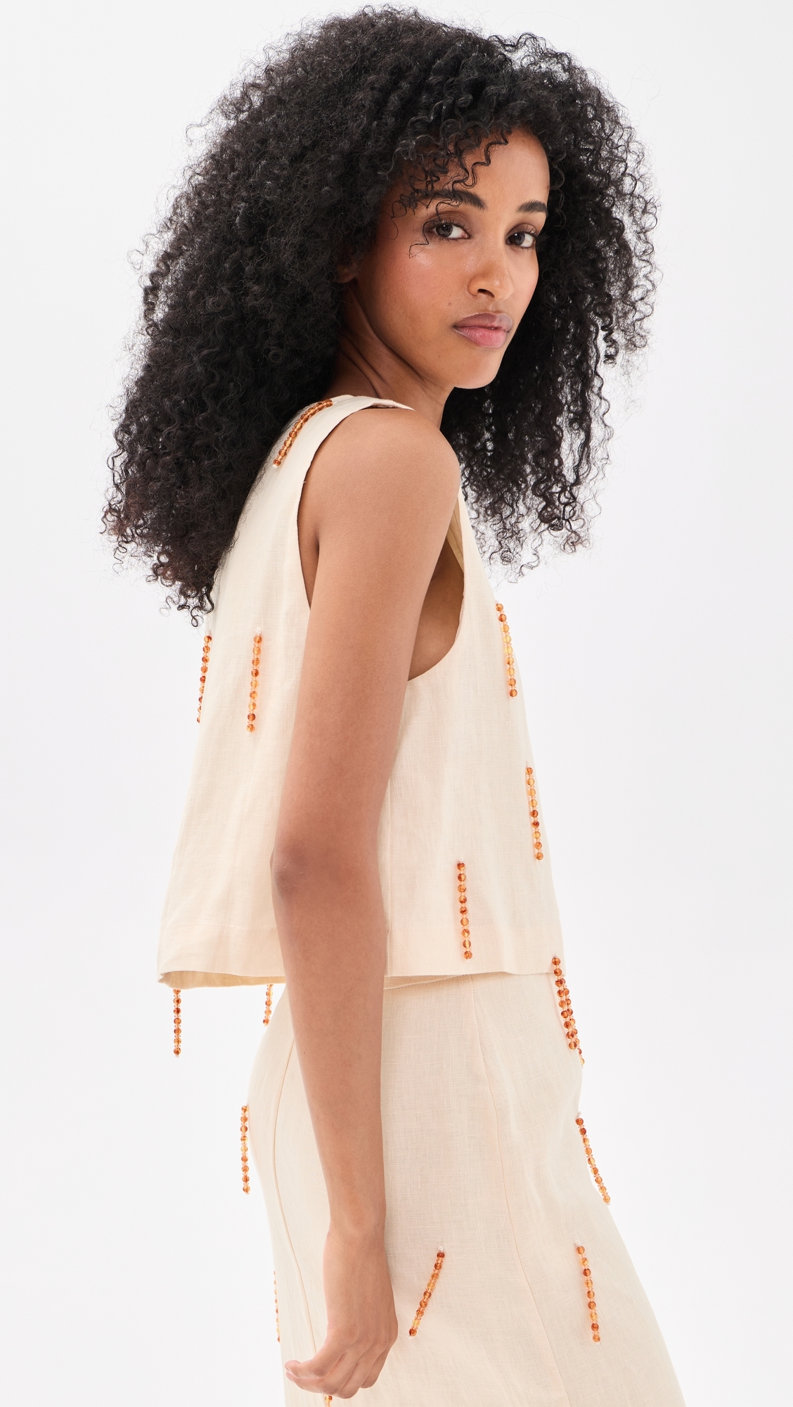 Siena Linen Top Cream Cream