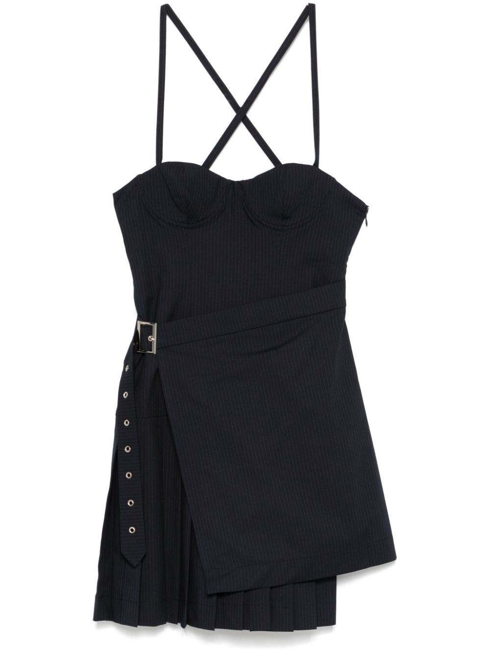 Kilt mini dress - Blue