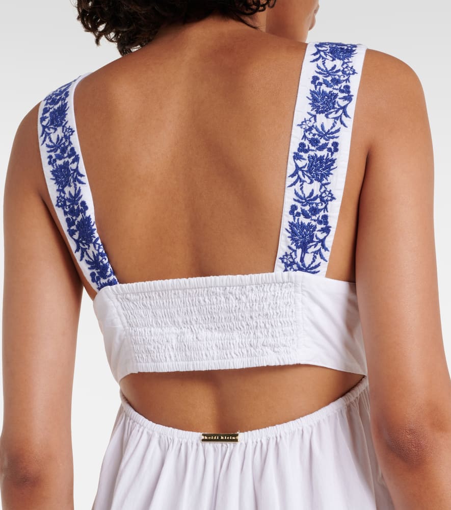 Cannes embroidered cotton maxi dress