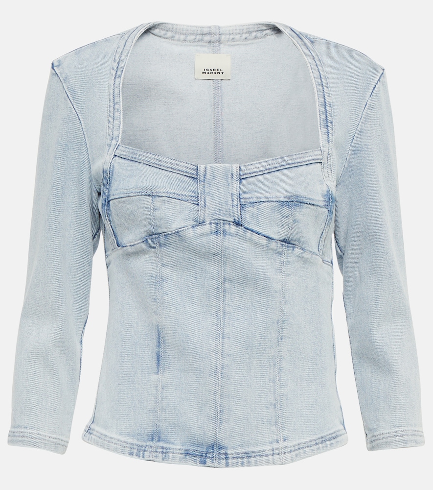 Vania bleached denim top