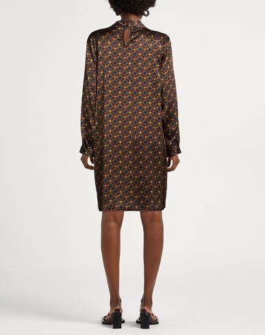 Woman Mini dress Brown Size S Viscose, Elastane