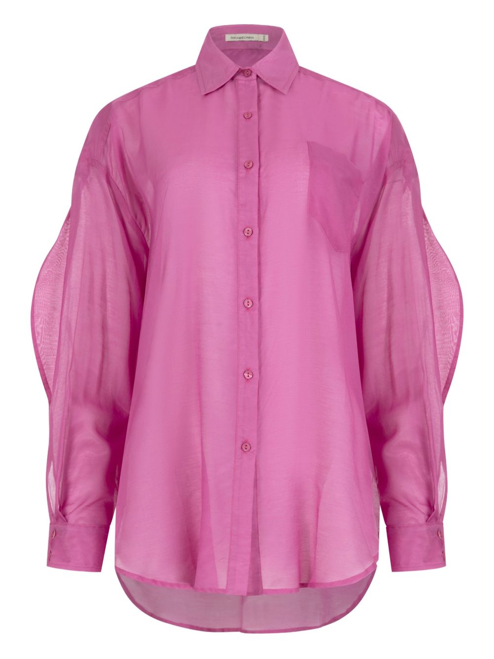 Jade puffed-sleeve button-up shirt - Pink
