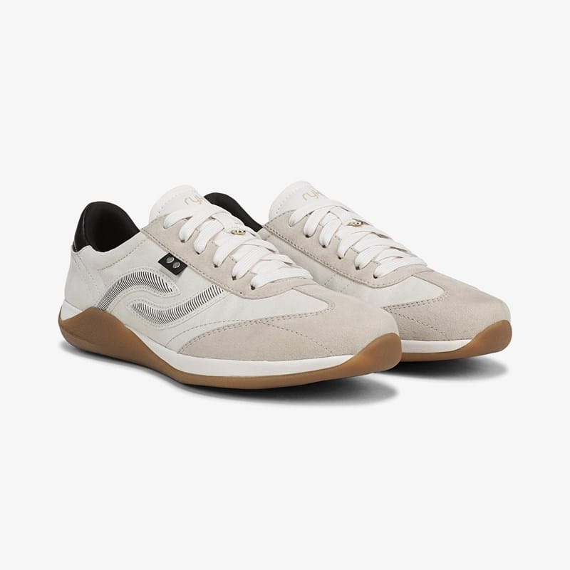 Era Lace Up Sneakers Whitecap Beige Microfiber Arch Support