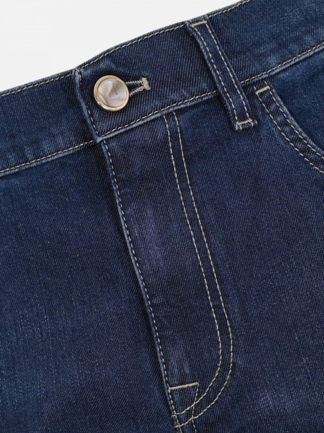 Pants Men color Denim