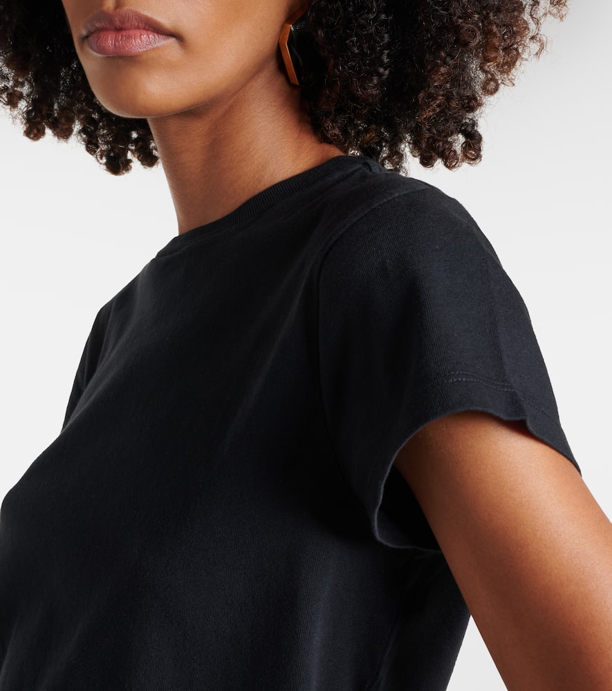 Adine cropped cotton jersey T-shirt
