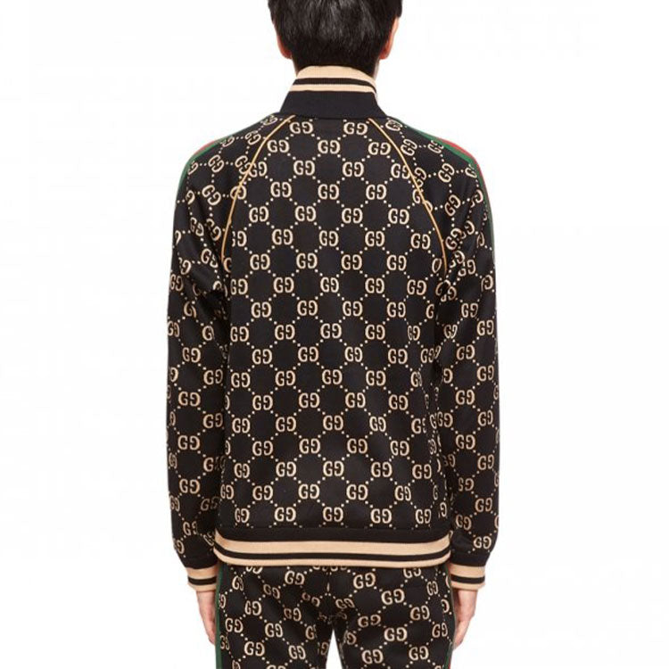 GG Gersey Cotton Jacket 'Black Camel Green Red'