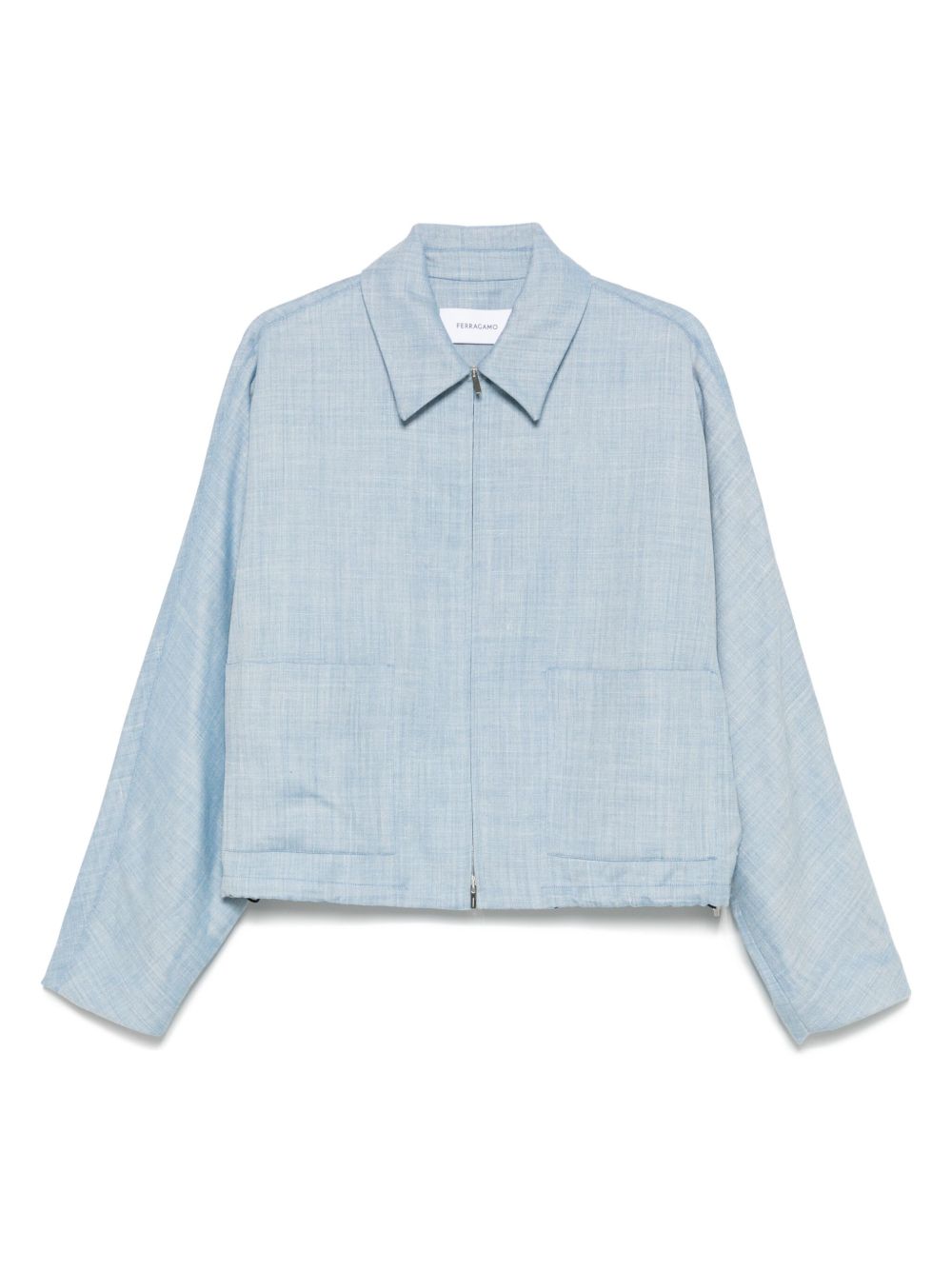 Cropped bomber jacket - Blue