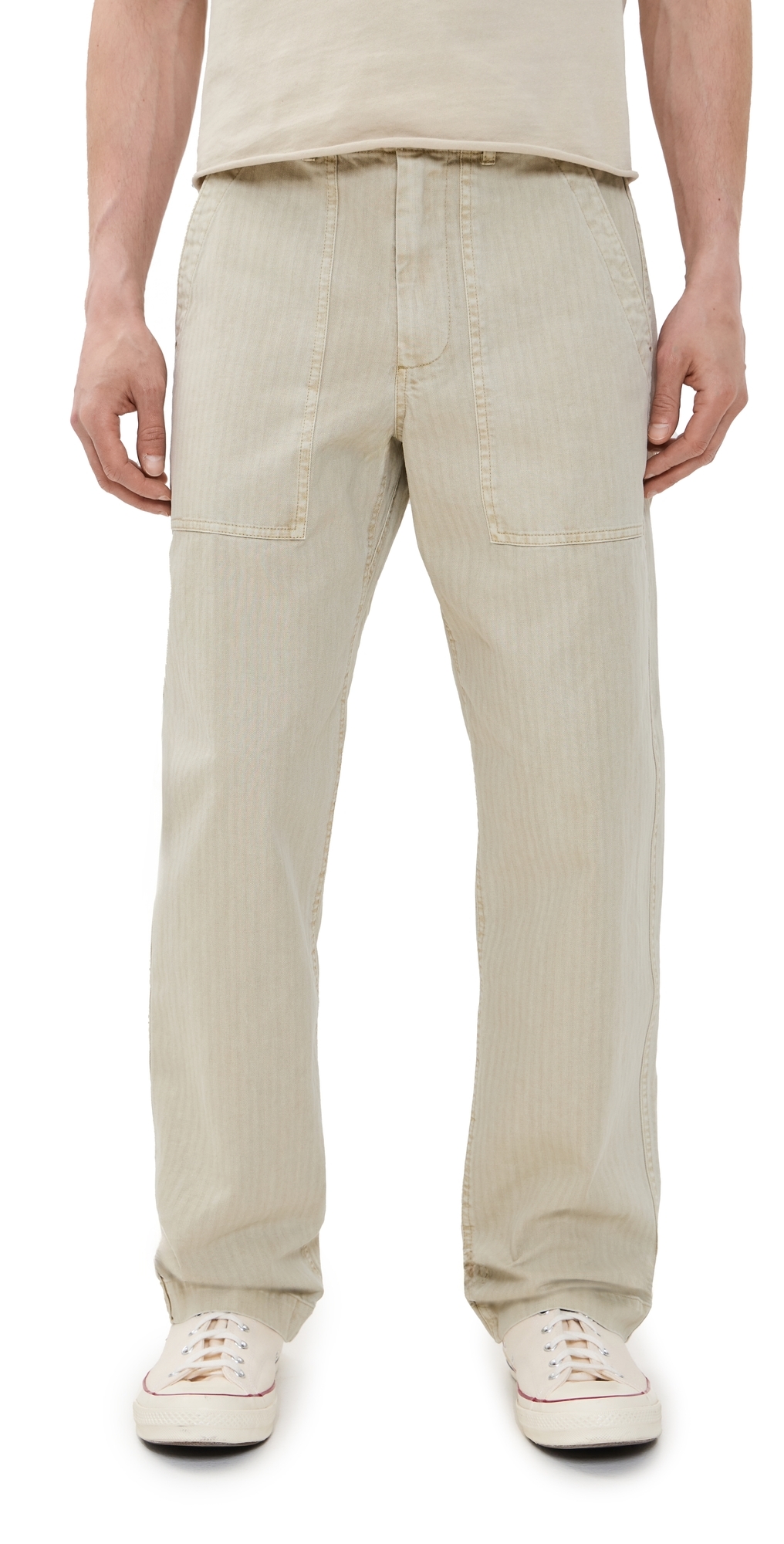 Alex Mill Field Pants in Herringbone Stoneware