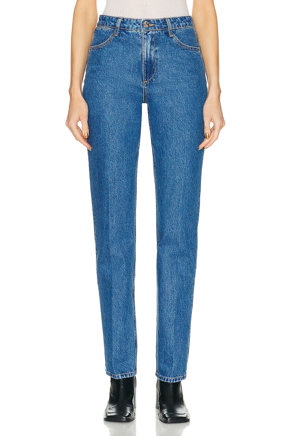 SPRWMN Straight Leg Jeans in Coco - Denim-Medium.  30 also in