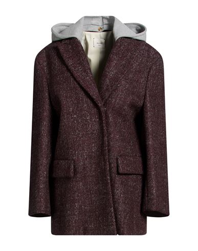 Crème Woman Coat Garnet Size 2 Wool, Polyamide, Cotton, Viscose