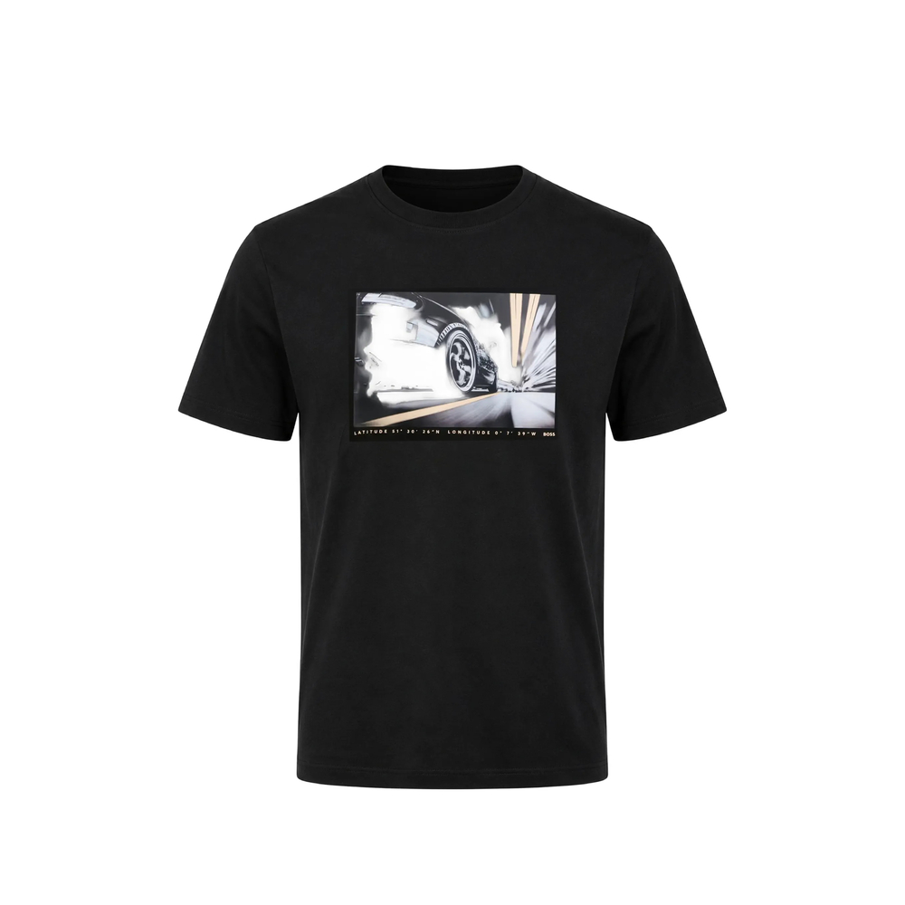 Black Graphic Crew Neck T-Shirt