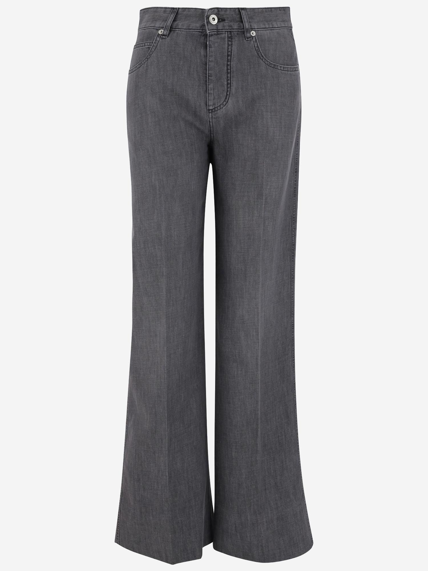 Cotton Denim Jeans — Black