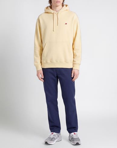 Man Sweatshirt Pastel yellow Size L Cotton