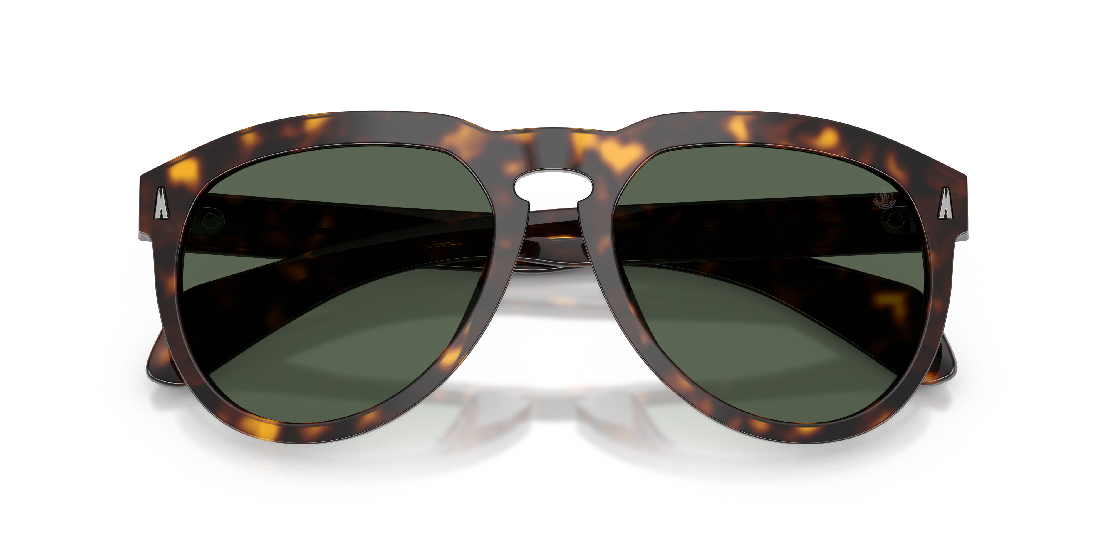 Moncler Unisex Moncler ME6020U ISOPLETH 300271 Gafas de sol Acetato Tortuga Verde Piloto Norma