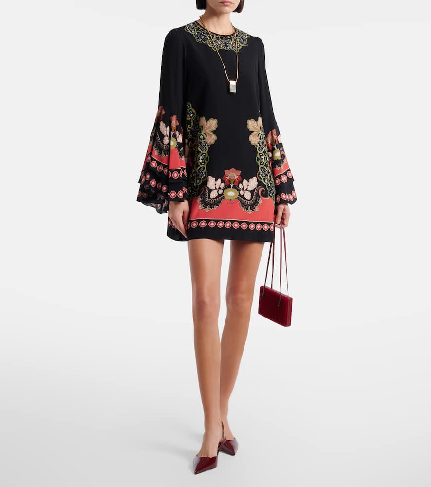 Friday printed crêpe minidress
