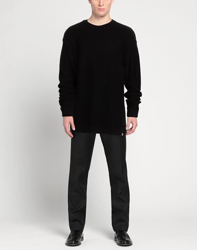 Man Sweater Black Size L Modal, Wool