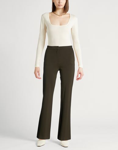 Woman Pants Military green Size 4 Viscose, Polyester, Elastane
