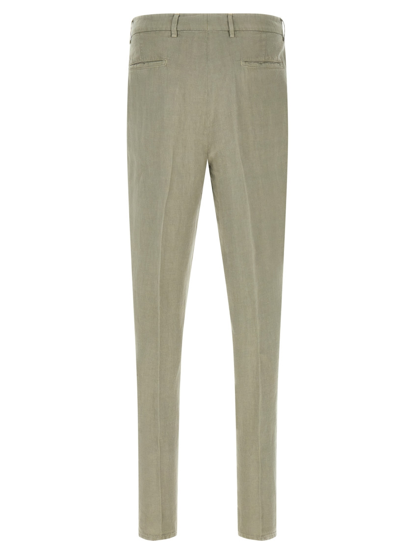 Brunello Cucinelli - linen gabardine tailored turn up trouser