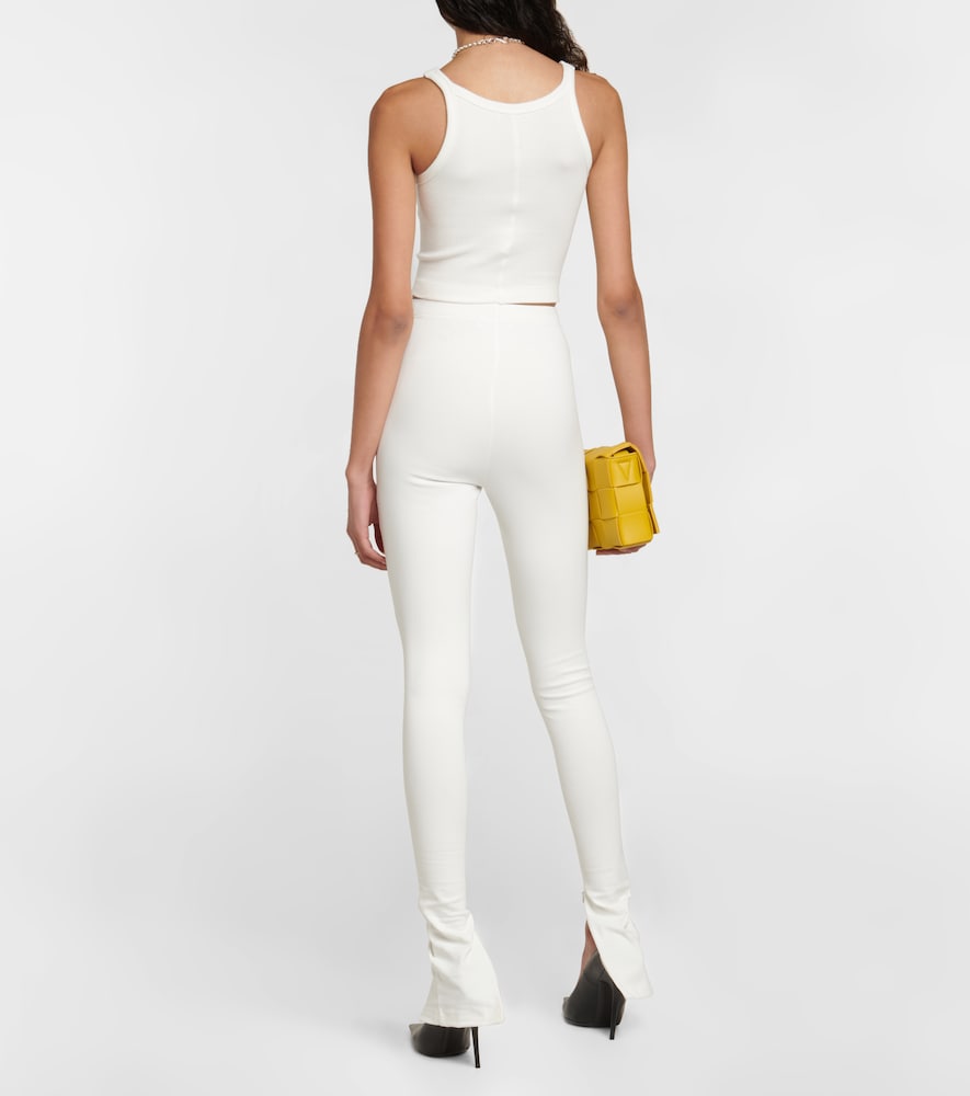 X Hailey Bieber HB cropped cotton-blend tank top