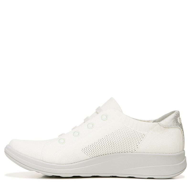 Women's Golden Knit Slip On Sneakers (Brilliant White)