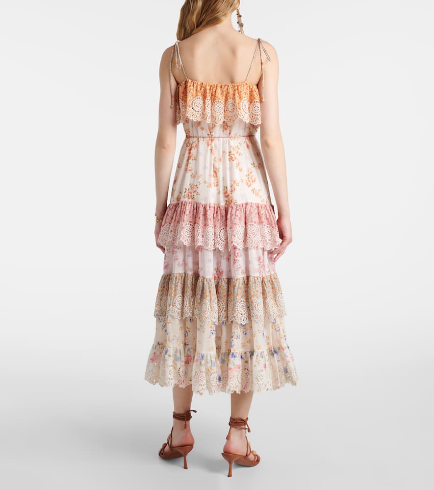 Lucky tiered cotton maxi dress