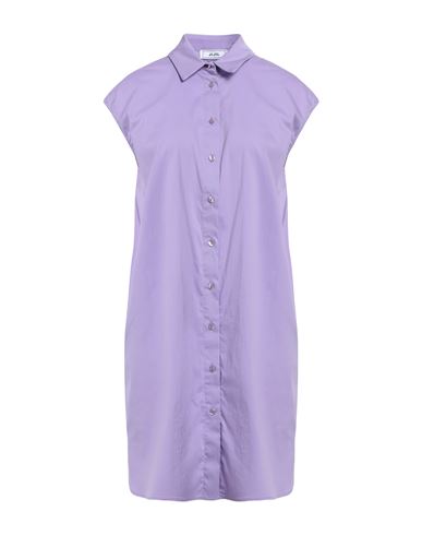 Woman Mini dress Lilac Size 4 Cotton, Polyamide, Elastane