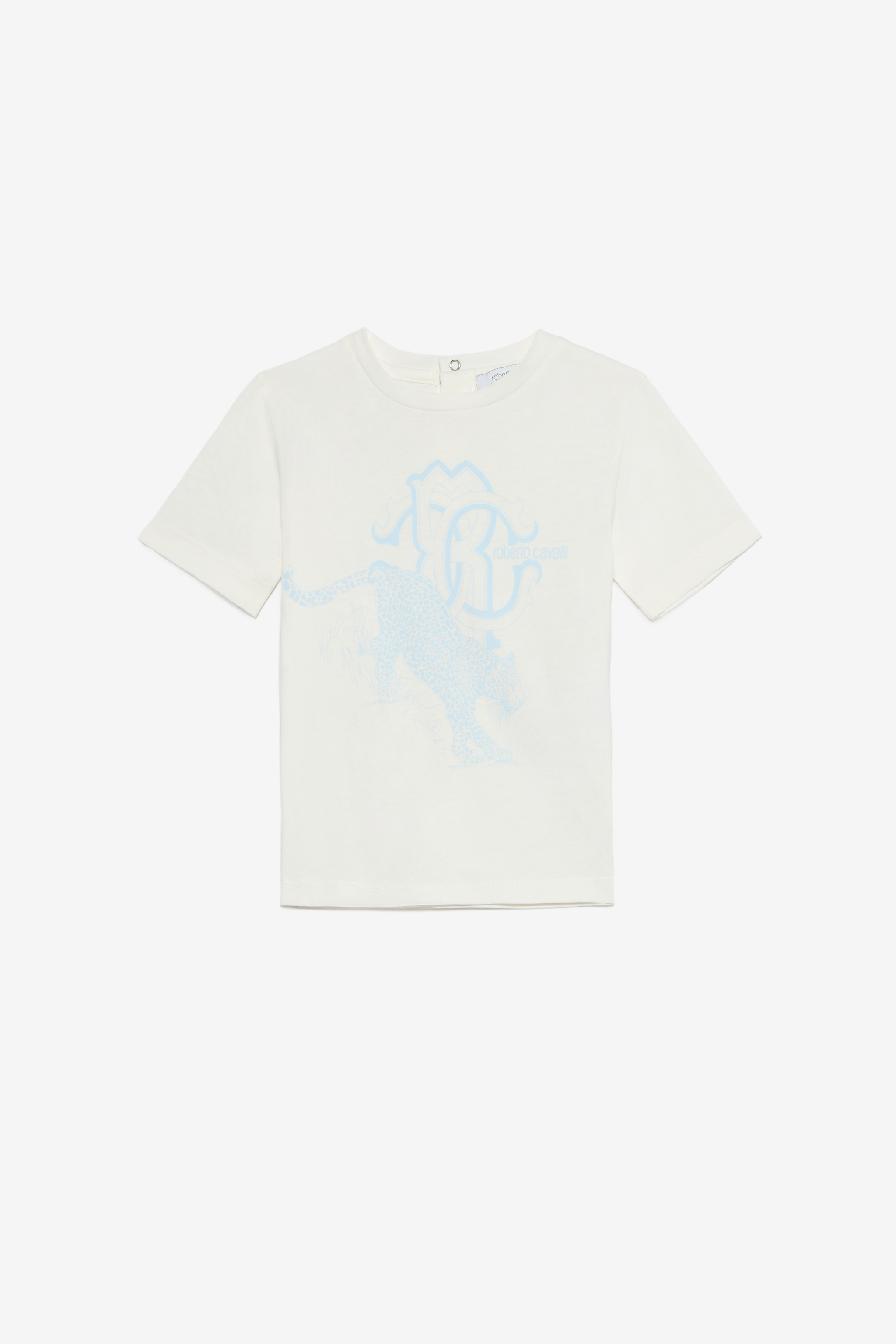 Milk White T-shirt With Jaguar Print