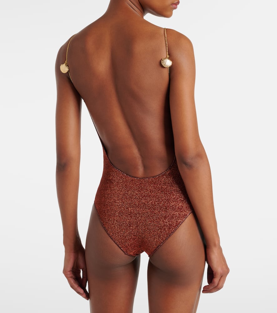 Oséree Lumière Shells embellished swimsuit