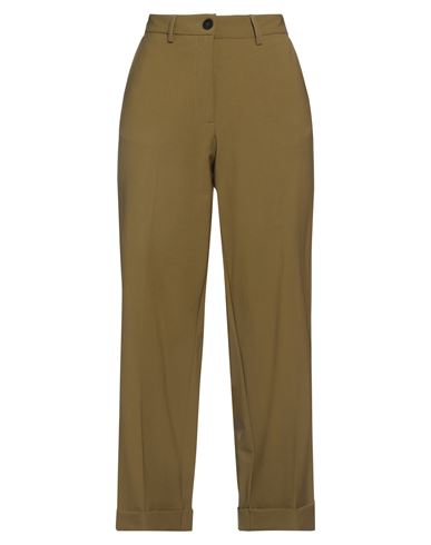 Momoní Woman Pants Military green Size 2 Virgin Wool, Elastane