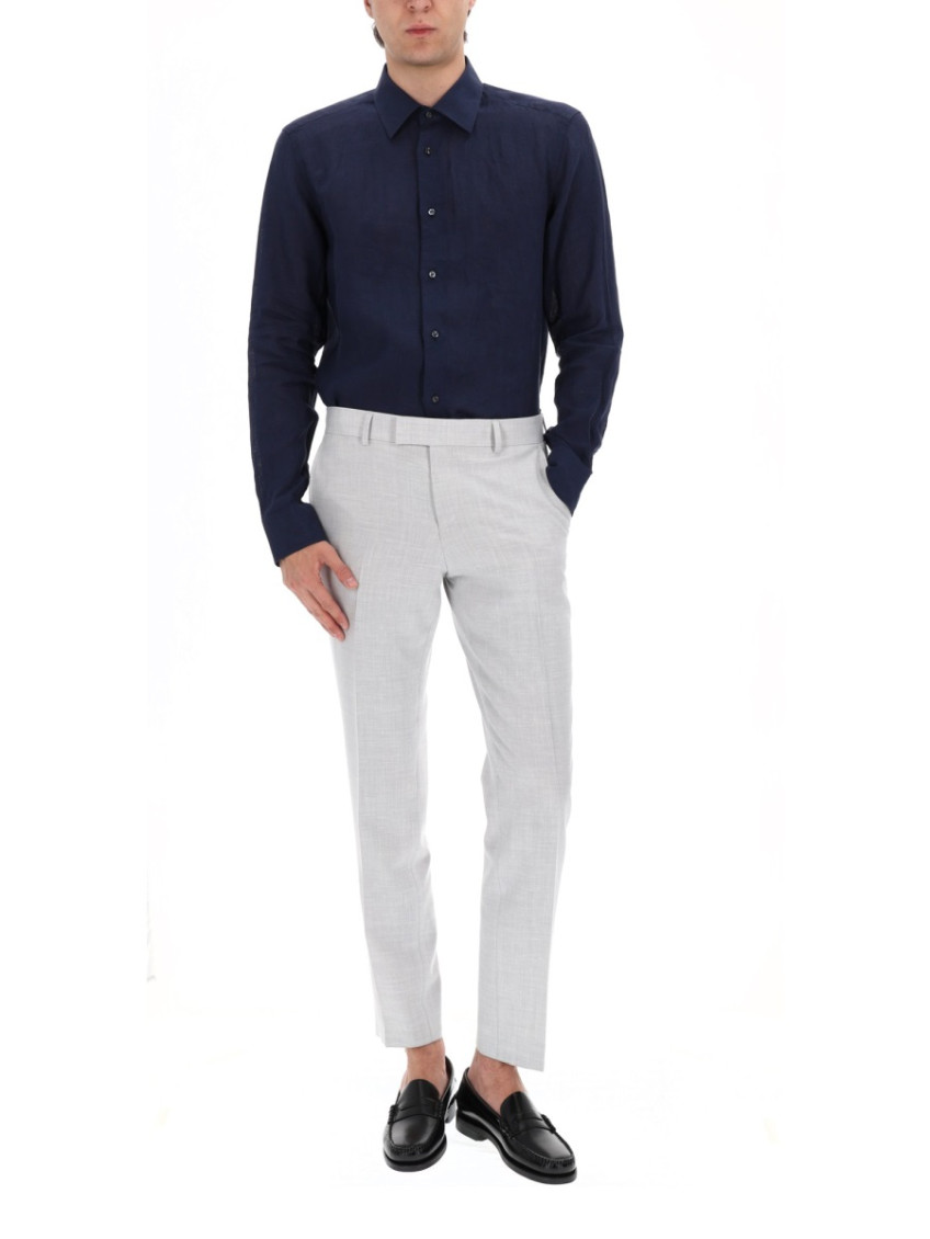 Blue Regular Solid Shirt