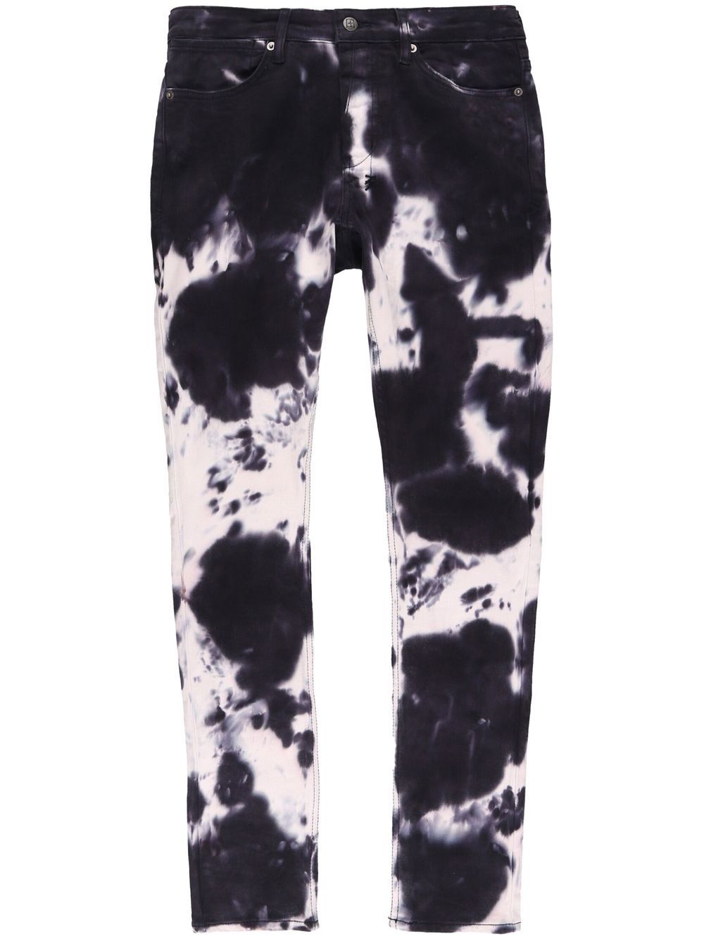 Tie-dye skinny jeans - White