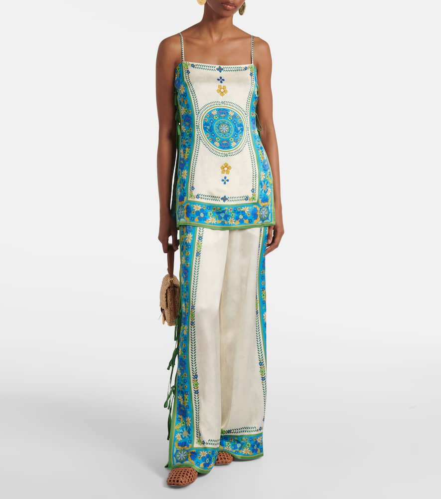 Alémais Vivianna printed high-rise wide-leg pants