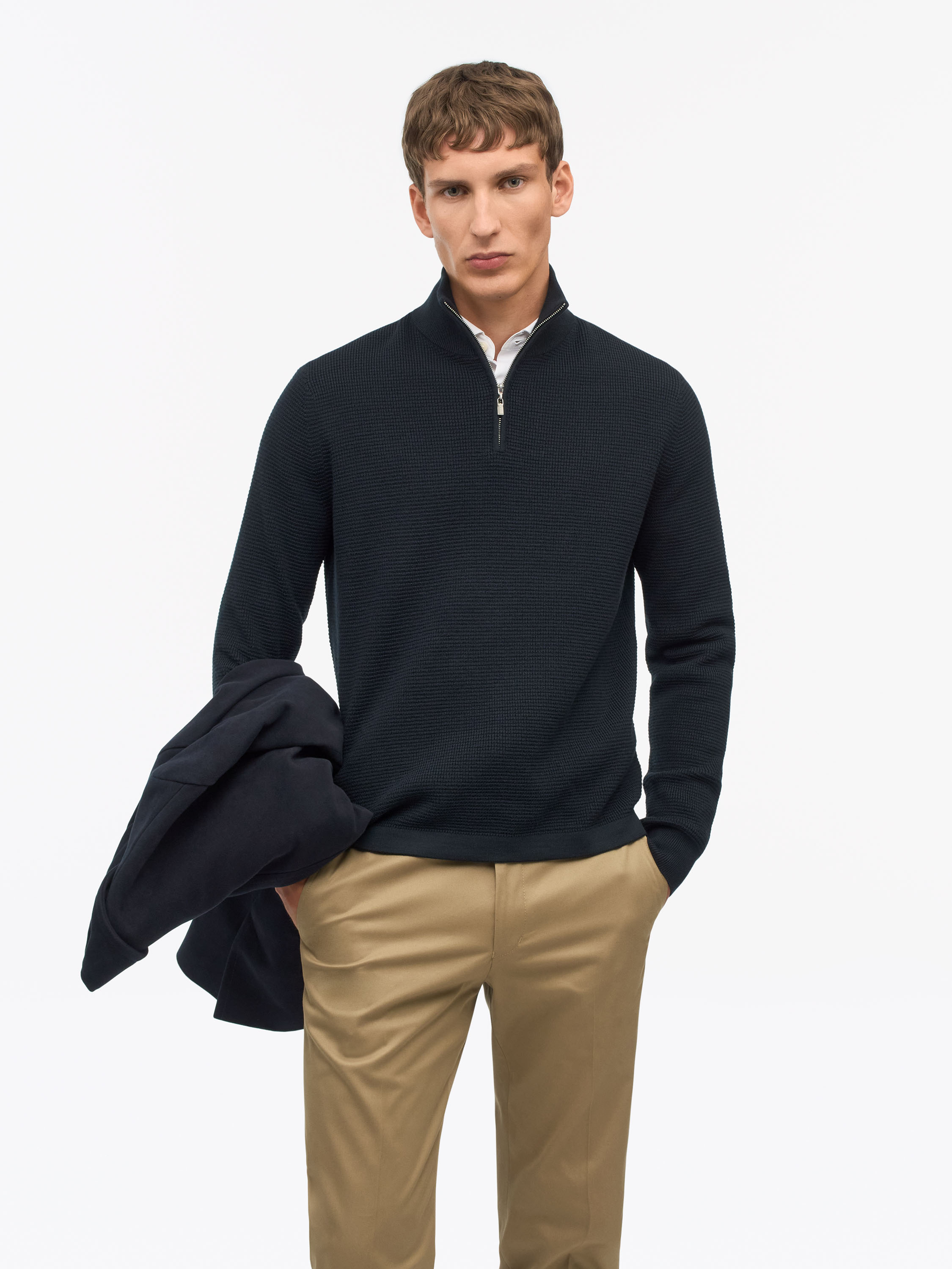 Travis Waffle-Stitch Half-Zip