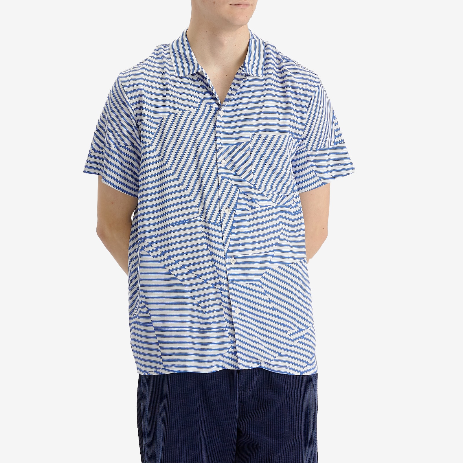 Men's Malick Vacation Shirt in Blue/White