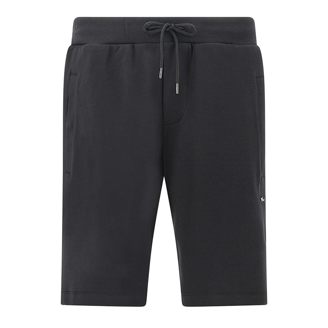Bermuda sweatshorts in Active Fleece cotton, Man, Black Beauty-ruthenium