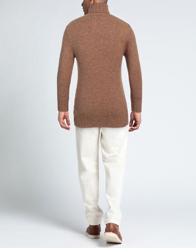 Man Turtleneck Camel Size 40 Acrylic, Wool, Polyester, Polyamide