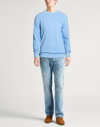 Lab Man Sweater Light blue Size XL Virgin Wool, Cashmere