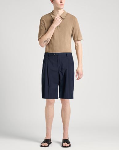Man Shorts & Bermuda Shorts Midnight blue Size 28 Wool, Cotton