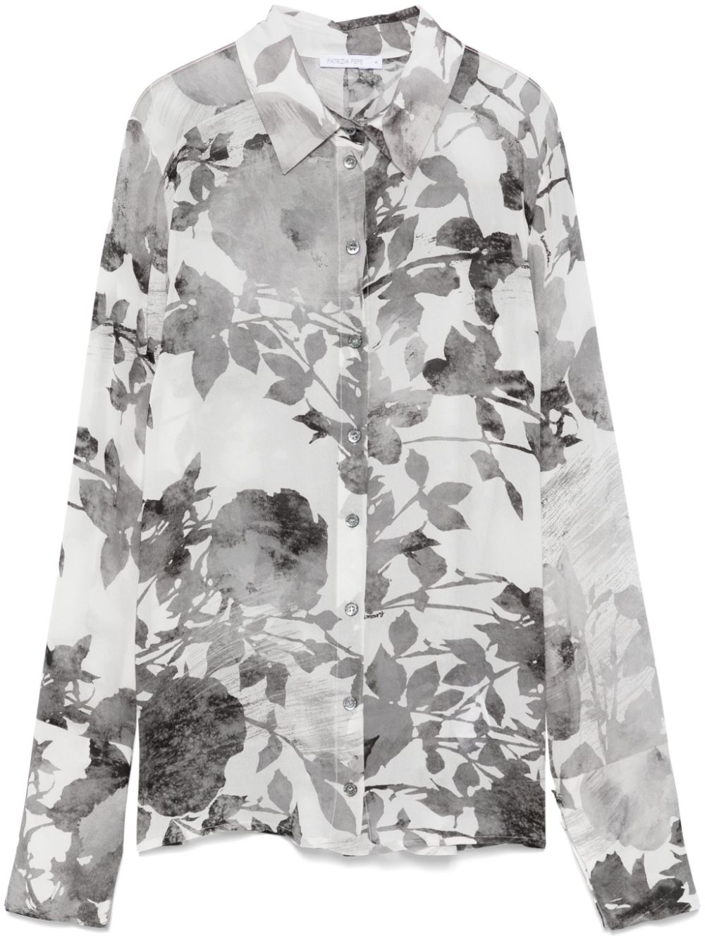 Floral-print blouse - Grey