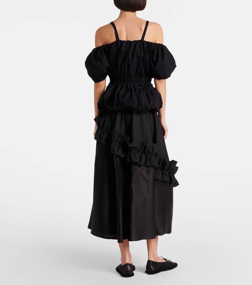 Peplum cotton poplin top