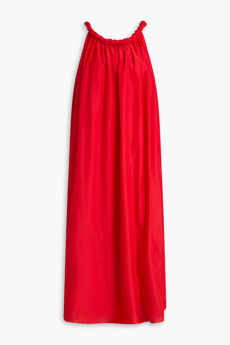 Kika cotton-blend poplin midi dress - Red - L