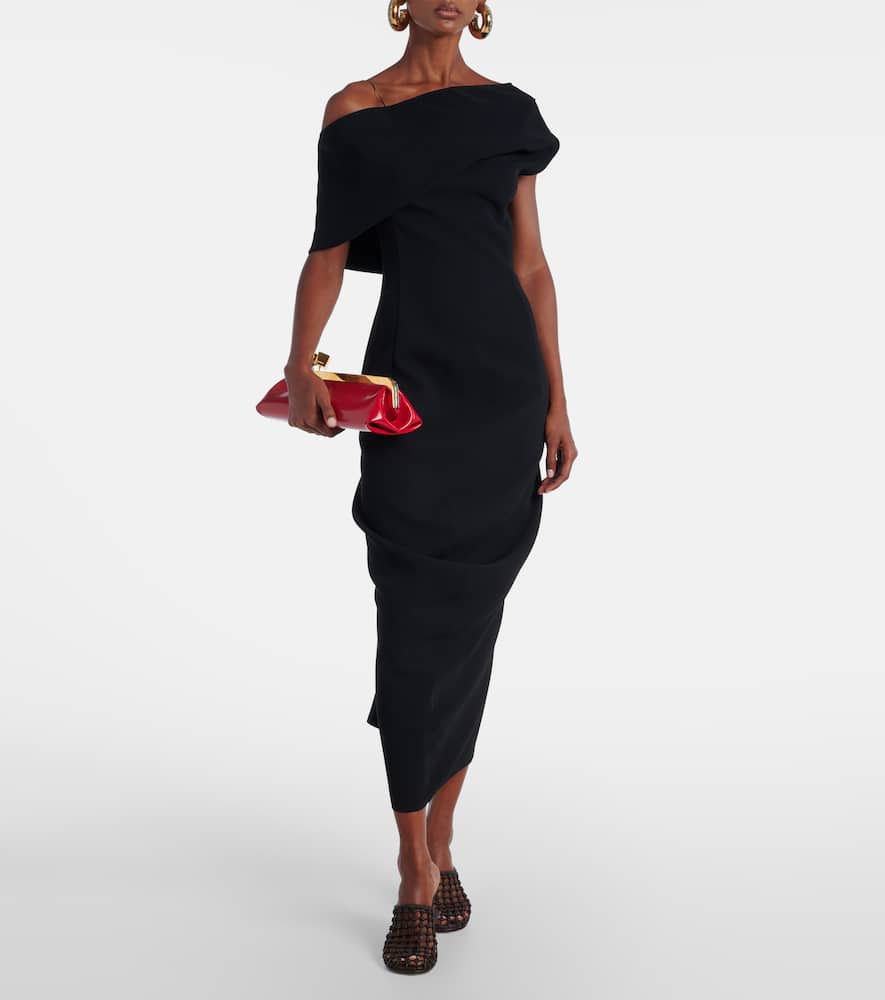 One-shoulder midi dress