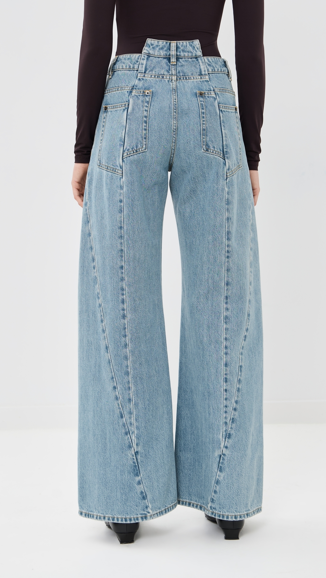 5 Pockets Pants Medium Blue Stone Wash