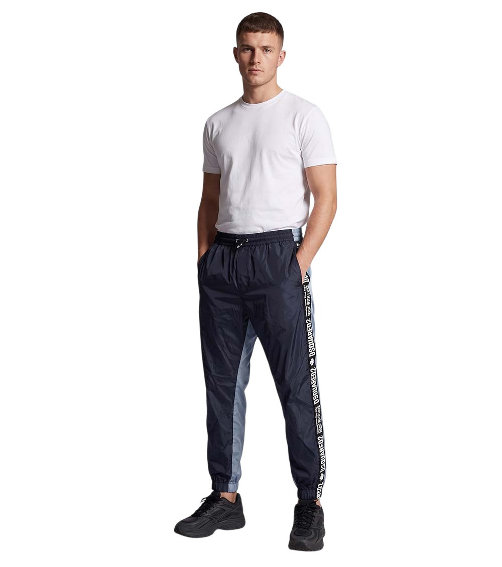 Navy Blue Logo Track Pants