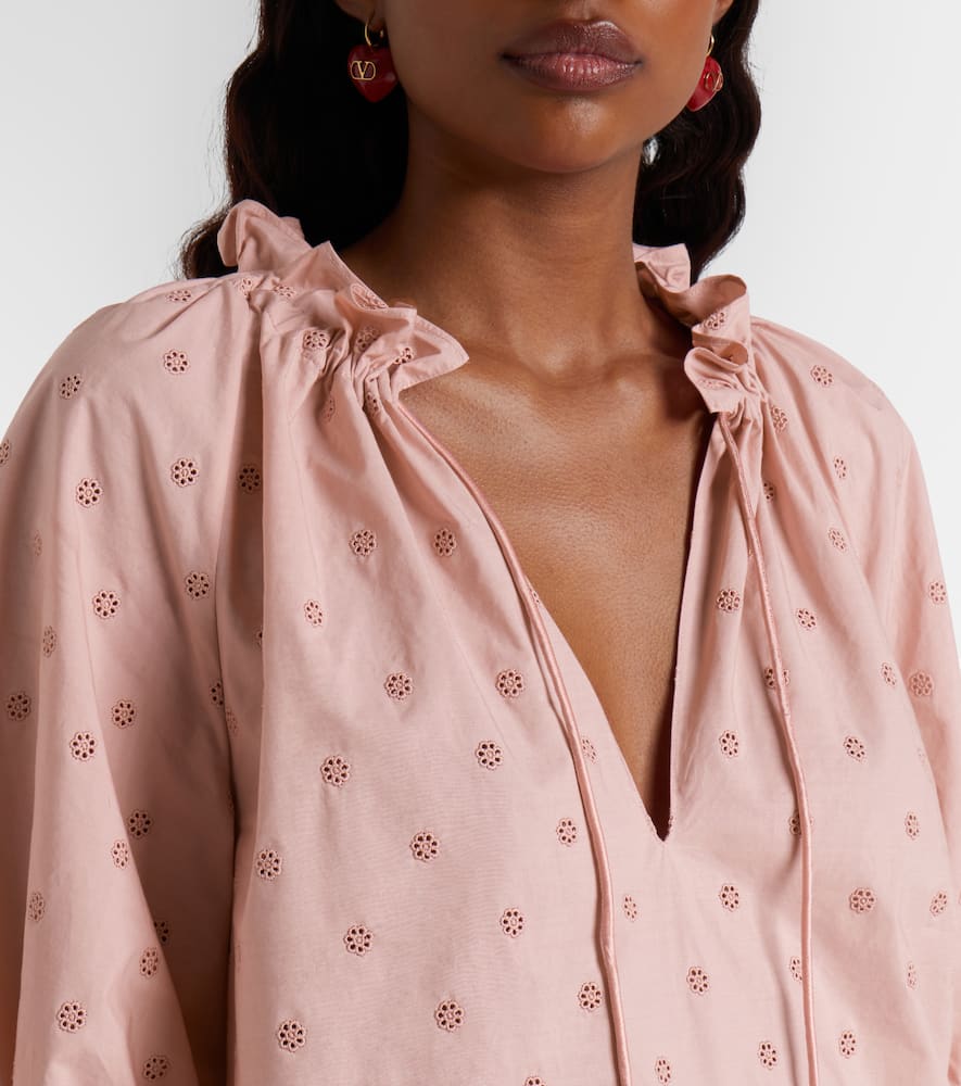 Broderie anglaise cotton blouse