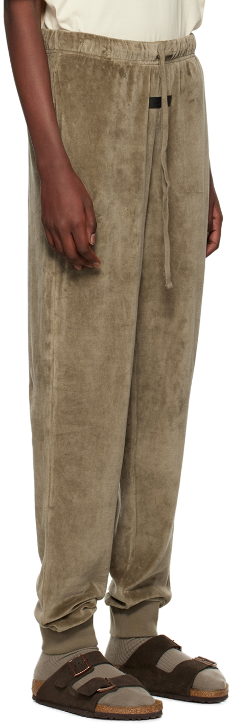 Brown drawstring jogger trousers